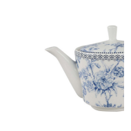 Bule 750ml De Chá Hortênsia Em New Bone China Azul